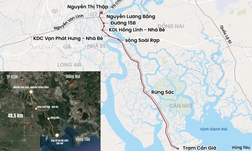 Diễn mới mới tại metro nối từ quận 7 với Cần Giờ