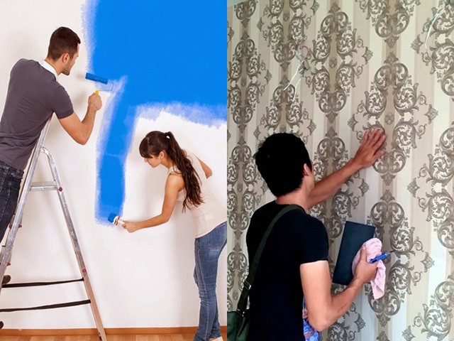 Nên sơn tường hay dùng giấy dán tường để tiết kiệm?