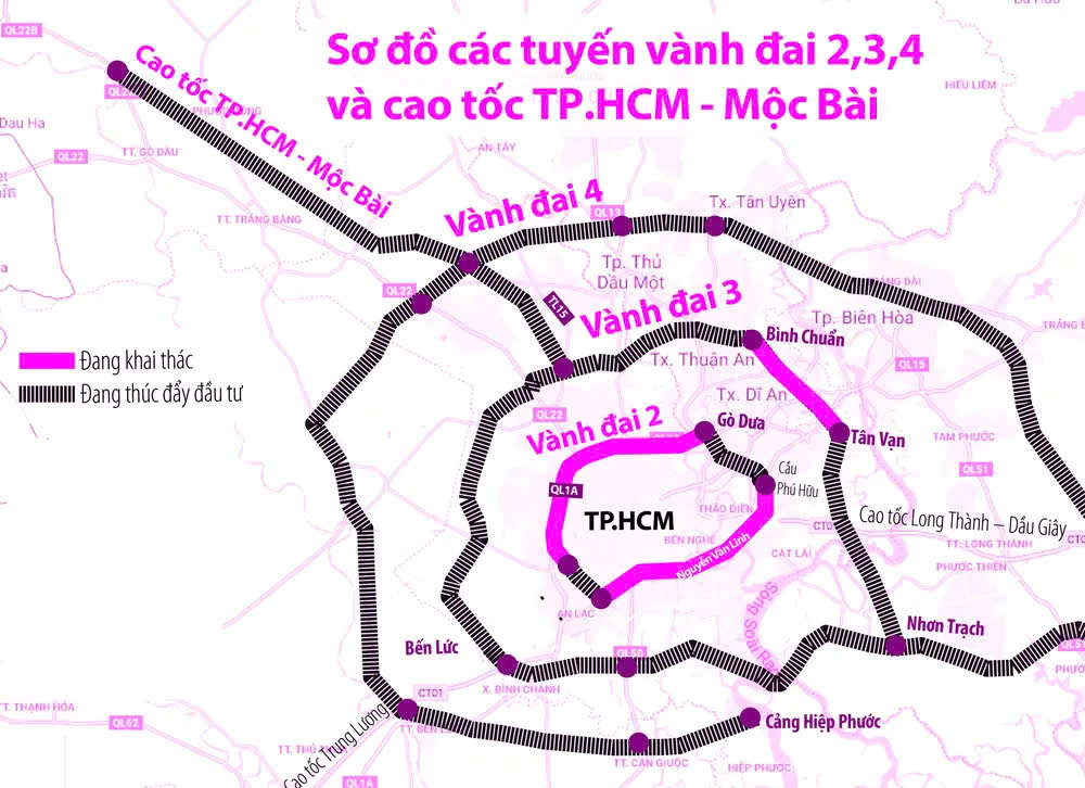 Vành đai 4 Tp.HCM đoạn qua Đồng Nai và Bình Dương có chuyển động mới