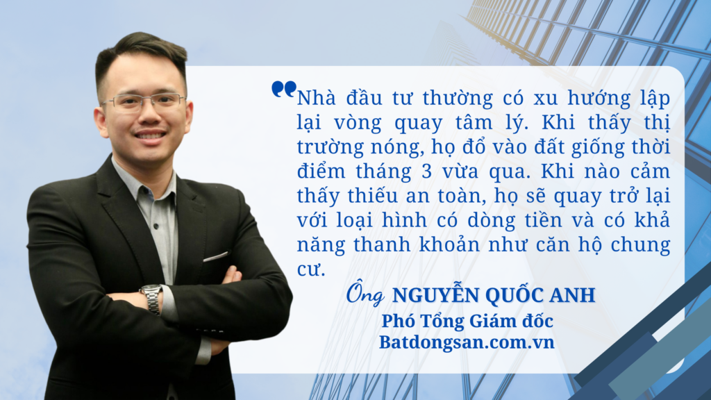 Tâm lý nhà đầu tư BĐS rất lạ: Khi thị trường sốt nóng ào ào đổ tiền vào đất, thấy rủi ro quay về mua căn hộ